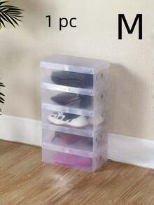1/6/12-Pack Clear Flip-Top Shoe Boxes, Foldable Travel Shoe Boxes, Easy To Clean, Suitable For High Heels, Sandals And All Kinds Of Shoes, Shoe Storage Organizer Boxes - View 7