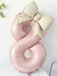Ins-Style Balloons, Perfect For Coming-Of-Age Ceremonies, Birthday Banquets, Birthday Celebrations, Anniversaries, Proposal Decorations And Many Other Occasions. - Pink White - View 12