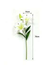 Cirelle 1pc Real Touch Artificial Lily Stem, Realistic Faux Silk Stargazer Lily Flowers, Artificial Floral Spray For Home Table Decor, Vase Arrangement, Wedding Decor - Multicolor - View 14