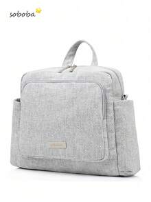 SHEIN 1 Extra-Capacity Multi-Functional Mommy Diaper Backpack, With 2 Stroller Straps, Ideal For Travelling And Picnics - Multicolor - View 11