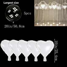 Minimalist Ins‑Style Heart Bobo Balloon Set, Perfect For Birthday Banquets, Marriage Proposals, Engagement Parties, Anniversaries, Wedding Scenes & Various Event Decorations - Bobo ball love white - View 8