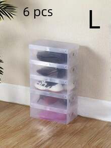 1/6/12-Pack Clear Flip-Top Shoe Boxes, Foldable Travel Shoe Boxes, Easy To Clean, Suitable For High Heels, Sandals And All Kinds Of Shoes, Shoe Storage Organizer Boxes - View 10