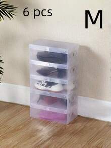 1/6/12-Pack Clear Flip-Top Shoe Boxes, Foldable Travel Shoe Boxes, Easy To Clean, Suitable For High Heels, Sandals And All Kinds Of Shoes, Shoe Storage Organizer Boxes - View 8