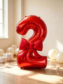 Numeric Foil Balloons, Ideal For Indoor‑Scene Decorations For Birthdays, Anniversaries And Theme Parties. Can Be Used As Tabletop Ornaments And Focal‑Point Decorations For Venues. Popular Decorative Items For Theme Celebrations. - 32 inch red + 21 inch butterfly - View 15