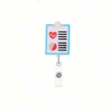 1pc/8pcs Medical Nurse Badge Holder With Retractable Reel And Spring Cord For Work ID Card Back To School - multicolor - View 16
