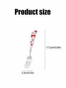 Zazumi 1PC Christmas Silver Spoon Creative Tableware Doll Dessert Spoon Fork Cartoon Christmas Tree Silver Spoon Fork Gift Box Set - Multicolor - View 7