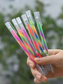 5/24/30/36/42 Pcs Colorful Quicksand Glitter Gel Pens, Gel Pens With Macaron‑Colored Rainbow Refills, Small Gifts For Student Stationery, Suitable For Campus Use, For Both Boys And Girls, For Students, Stationery And Drawing Purposes - Multicolor - View 6