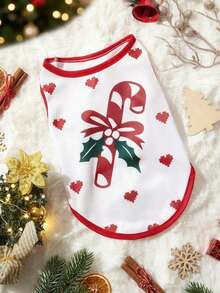 PETSIN Christmas Print Cute Pet Vest - Multicolor - View 2