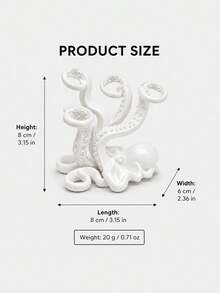 1PC Standard Size Colorful Resin Durable Lightweight Non Slip Easy Clean Octopus Shaped Toothbrush Holder And Pen Organizer With Multiple Tentacle Slots For Bathroom Vanity Desk Study Table Multifunctional Storage Rack For Brushes Pencils Home - Multicolor - View 4