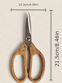 1PC Heavy Duty 3mm Thick Stainless Steel Kitchen Scissors With Acacia Wood Handle Multifunctional Sharp Comfortable Grip For Cutting Various Kitchen Tasks Cooking BBQ Gift For Men Women Christmas Birthday Housewarming Kitchen Gadgets Must Haves - Multicolor - View 4