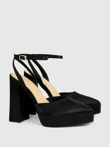 CUCCOO LuxiPop High Heels Shoes Simple Fashion Banquet Shoes - Black - View 3