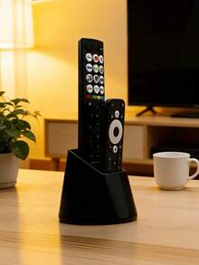 Tempat Penyimpanan Remote Control Bergaris Vertikal Cetak 3D, Kotak Organizer Penyimpanan Meja 2 Slot - MultiWarna - View 7