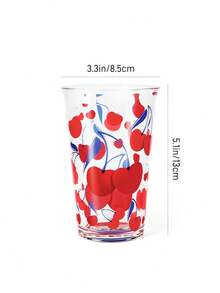 PEPSI X SHEIN 1 Buah/360ml Gelas Tutup Natrium Kalsium, Gelas Air Dingin, Cocok Untuk Air Dingin, Minuman, Kopi, Teh, Susu. - Clear - View 7
