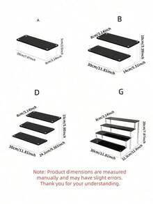 1pc Black Acrylic Multi-Layer Display Rack, Character Perfume Storage Shelf, Diy Figure Storage Rack, Used For Storing And Organizing Figures, Cosmetics, Skincare Products, Suitable For Bedroom, Bathroom, Office And Vanity Desktop Storage, Bedroom - Black - View 7