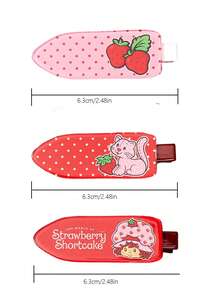 Strawberry Shortcake X Joivida مشبك شعر بنقاط بولكا أنيق وجميل على الطراز الكوري، مشبك غرة، هدية عصرية متعددة الاستخدامات - متعدد الألوان - مشاهدة 3