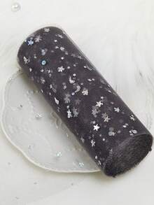 1PC 10 Yards Star Moon Laser Glitter Tulle Roll Soft Sheer Fabric Shimmery Mesh Ribbon For Party Decor DIY Craft Ballet Tutu Wedding Backdrop Stage Costume Sewing - Multicolor - View 17