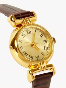 Opalesca Osmanthus Small Brown Highly Attractive Light Luxury Niche Retro Art Watch Waterproof Small Exquisite High Sense Of Simplicity - Brown - View 8