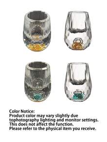 Hua Crystal Gold Mountain Whiskey Glass, 0.5oz/15ml Home Wine Glass, Premium Barware Set, Exquisite Handmade Liquor Glass, Suitable For Vodka And Home Bar Decor - View 8