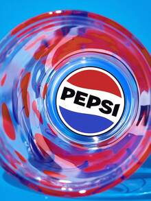 PEPSI X SHEIN 1 Buah/360ml Gelas Tutup Natrium Kalsium, Gelas Air Dingin, Cocok Untuk Air Dingin, Minuman, Kopi, Teh, Susu. - Clear - View 5
