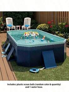 Foldable Non-Inflatable Family Swimming Pool, Portable Ground Pool, Easy Installation For Outdoor Backyard Garden Camping, Durable Pvc Material - A - View 4