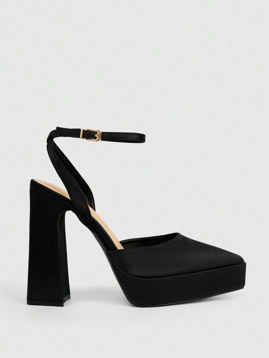 CUCCOO LuxiPop High Heels Shoes Simple Fashion Banquet Shoes - Black - View 1