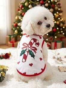 PETSIN Christmas Print Cute Pet Vest - Multicolor - View 3