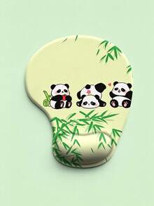 Cute Panda‑Pattern Memory Foam Wrist‑Support Mouse Pad, Thick Anti‑Slip Dust‑Resistant Wrist Cushion For Gaming & Office Daily Use - View 11