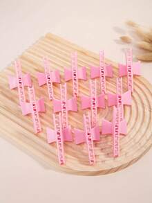 24pcs Pink Butterfly Hair Clips, Hair Clips For Styling Sectioning Clamps Claws Pro Salon Hair Clips For Cutting, Styling, Sectioning, Coloring Hair Styling Clips Butterfly Clips Hair Accessories - Baby Pink - View 7