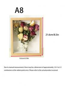 1pc Handmade Dried Flower Display Frame, Double-Sided Transparent Photo Frame, Diy 3d Insect Clay Model Specimen Holder, Desktop Frame, Gift For Birthday, Graduation - Multicolor - View 8