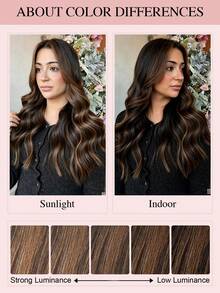 Balayage Brown Octopus Clip‑In Remy Human Hair Extensions One Piece All‑In‑One Multi‑Clips Hair Piece No Glue No Tape Add Full Volume For Women - S2/6/2 - View 13