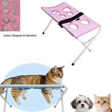 1 Pc Breathable Mesh Pet Bathing Hammock, Foldable Cat & Dog Grooming Restraint Hammock, Pet Grooming Cleaning Tool, For Hair Trimming, Hair Drying And Nail Trimming - one-size - View 3