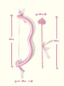 Popjeli Cupid Heart Bow And Arrow Wings Set, Halloween Cosplay Props - Rose pink - View 9