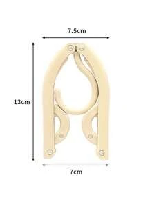 1pc Foldable Travel Clothes Hanger, Space-Saving Non-Slip Bra Drying Rack, Portable Pocket-Sized Clothing Hooks For Travel And Home Use - Multicolor - View 6