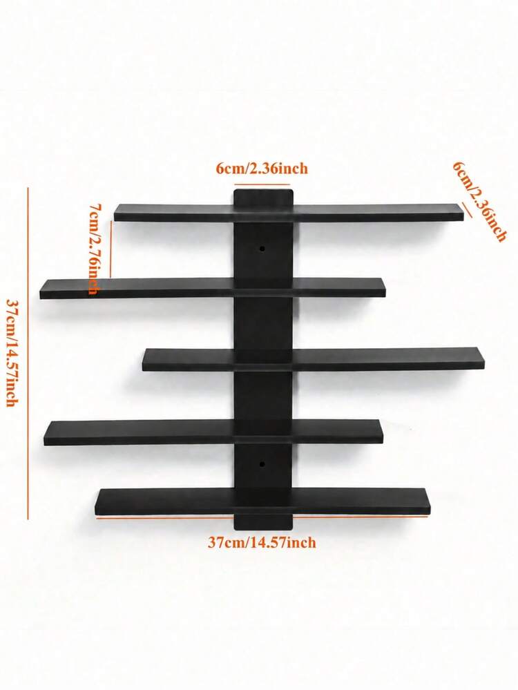 5-Tier Multifunctional Wall-Mounted Display Rack, Available In 2 Colors. Designed As Architectural Art Decor To Save Space, Corner Shelf, Wall-Mounted Triangle Shelf, Wall Partition Rack, Bathroom Shelf, Kitchen Wall Organizer - Multicolor - View 15