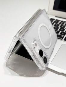 Teckwe Phone Case: Shockproof And Anti-Yellow Hard Back Cover Compatible With Iphone 18 Fold IPhoneDUO Foldable Transparent Magnetic Phone Case. Strong Magnetic Protective Shell. Compatible With Magsafe Wireless Charging. - Clear - View 4
