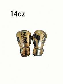 Adult Boxing Gloves, Muay Thai And Kickboxing Training Gloves, Combat Fighting Gloves, Protective Gear Gloves. - Gold - View 9