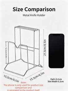 Rak Pisau Stainless Steel yang Dipasang di Dinding, Organizer Penyimpanan Pisau Dapur, Blok Pisau untuk Meja Dapur, Rak Peralatan Makan untuk Penyimpanan Peralatan Dapur Rumah Tangga - MultiWarna - View 4