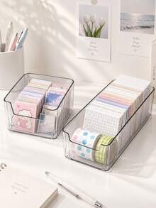 1/2/6/10/20PCS Combination Clear Plastic Drawer Organizer Set,Transparent Dresser Storage Box, Exquisite Storage Box,Desk Drawer Divider Organizers And Storage Bins For Makeup, Jewelry, Gadgets For Kitchen, Bedroom, Bathroom - transparent color - View 4
