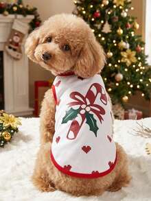 PETSIN Christmas Print Cute Pet Vest - Multicolor - View 4