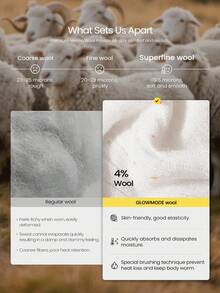 GLOWMODE 1-Pack Cozy Cable-Knit Slouch Socks With Soft Fleece Lining Daily Casual Home Wear - White - View 2