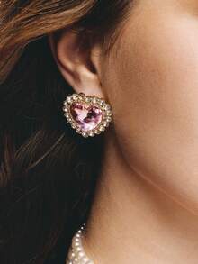 Popjeli 3pcs Pink Love Pearl Jewelry Set - Pink - View 5