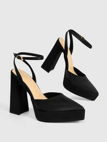 CUCCOO LuxiPop High Heels Shoes Simple Fashion Banquet Shoes - Black - View 5