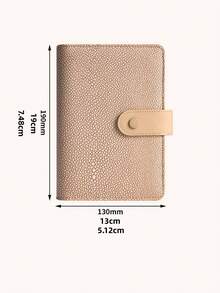 1SET A6 Pebble Grain PU Leather 6 Ring Binder Budget Planner With Pen Loop Card Slots Durable Compact Portable Financial Organizer For Office School Home Accounting Money Tracking Must Have Gift - Pebble pattern - View 7