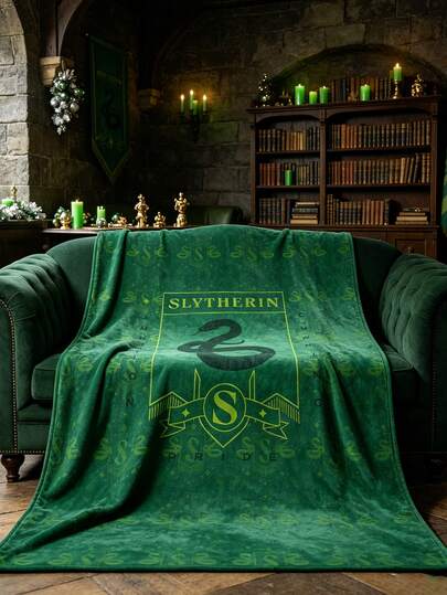 HARRY POTTER X Joivida 1pc Throw Blanket, Soft Flannel Fleece Blanket, Cozy Lightweight Holiday Home Decor Blanket For Sofa Bed Couch, Warm Xmas Gift For Family Friends