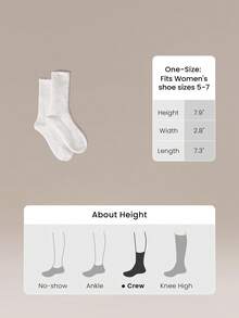 GLOWMODE 1-Pack Cozy Cable-Knit Slouch Socks With Soft Fleece Lining Daily Casual Home Wear - White - View 7