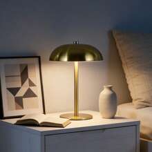 Nordic Style Wireless Table Lamp, Rechargeable LED Bedside Night Light, 3-Level Touch Dimmable, Minimalist Design For Bedroom, Living Room & Cafe - Multicolor - View 9