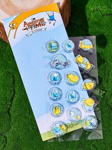 ADVENTURE TIME X POKOJA LAND Adventure Time 3D Stickers , Waterproof Clear Drip Glue Cartoon Decals For Laptop Water Bottle Suitcase Journal DIY Decor, Multiple Unique Character Shapes - Multicolor - View 6