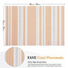 Spring Woven Placemats Set, Durable PVC Table Mats, Washable & Heat‑Resistant Dining Placemats, Table Decor For Daily Dining, Wedding, Banquet And Party Occasions - Multicolor - View 7