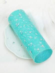1PC 10 Yards Star Moon Laser Glitter Tulle Roll Soft Sheer Fabric Shimmery Mesh Ribbon For Party Decor DIY Craft Ballet Tutu Wedding Backdrop Stage Costume Sewing - Multicolor - View 19