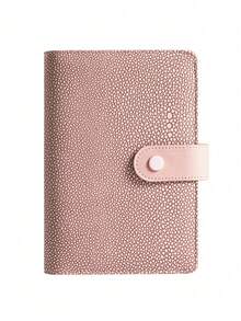 1SET A6 Pebble Grain PU Leather 6 Ring Binder Budget Planner With Pen Loop Card Slots Durable Compact Portable Financial Organizer For Office School Home Accounting Money Tracking Must Have Gift - Pebble pattern - View 11